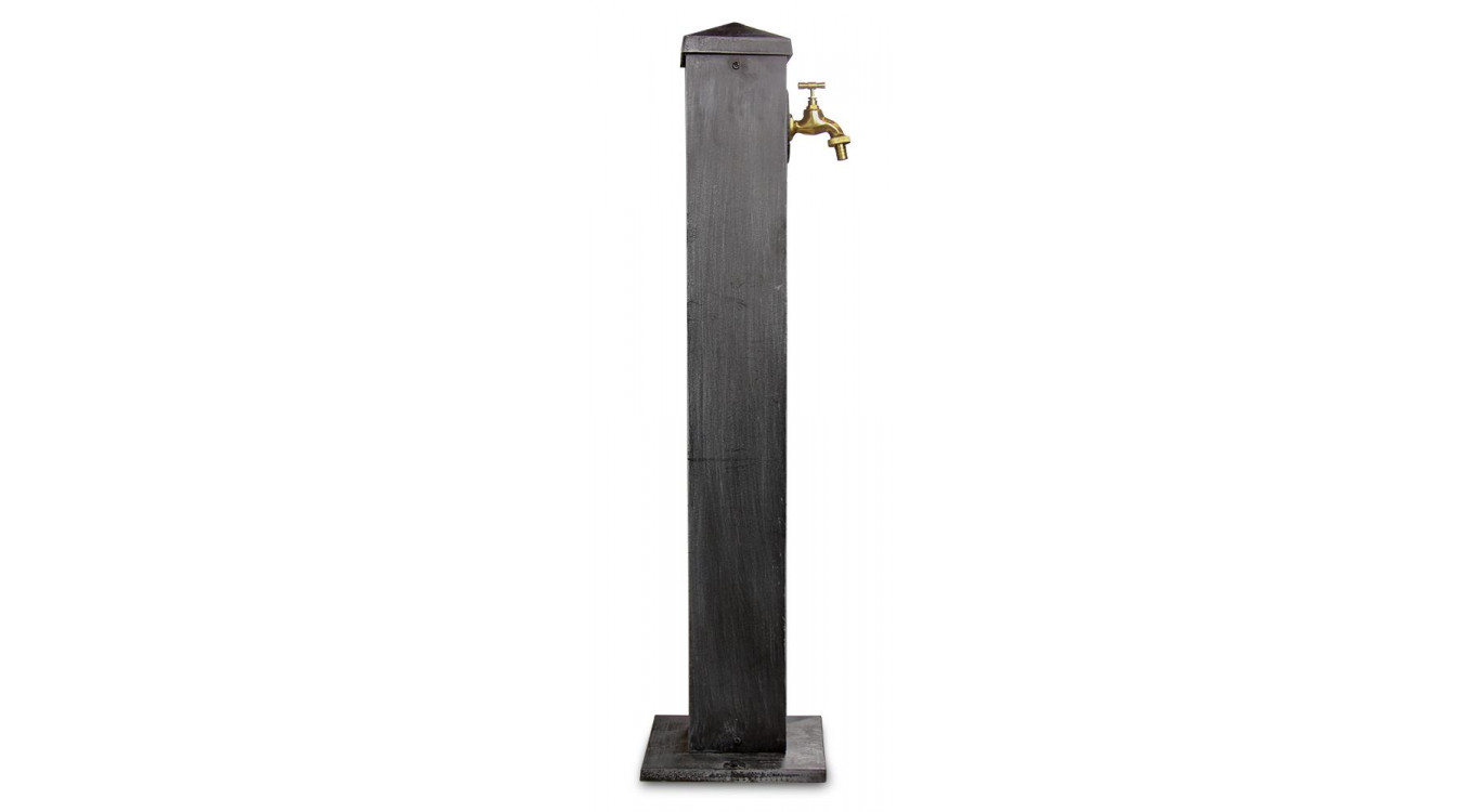 Gartenbrunnen Aluminium Grau 22.5x22.5x91cm