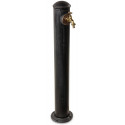Gartenbrunnen Metall Grau 17.5x17.5x91cm