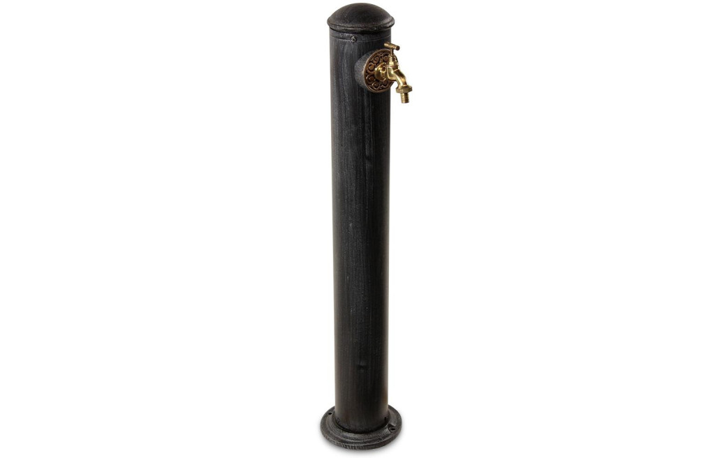 Gartenbrunnen Metall Grau 17.5x17.5x91cm
