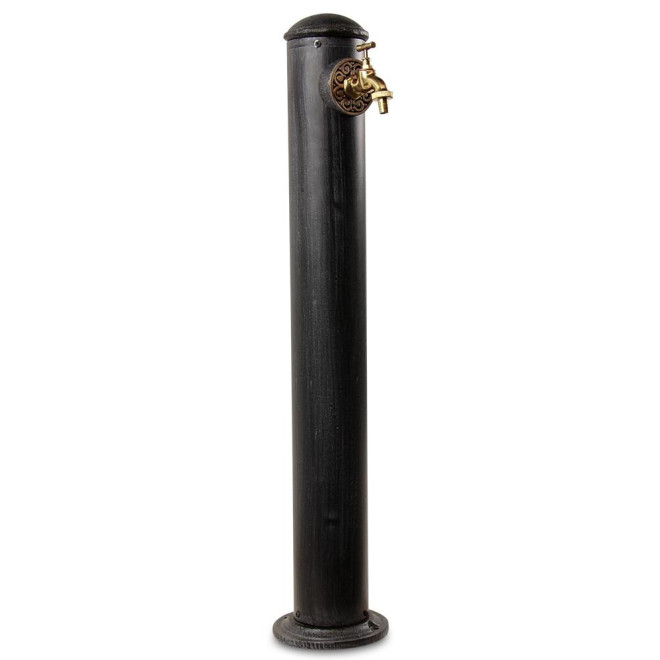 Gartenbrunnen Metall Grau 17.5x17.5x91cm
