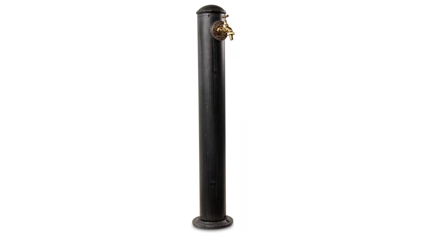 Gartenbrunnen Metall Grau 17.5x17.5x91cm