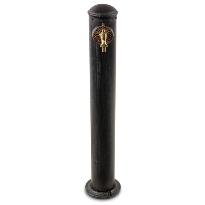 Gartenbrunnen Metall Grau 17.5x17.5x91cm