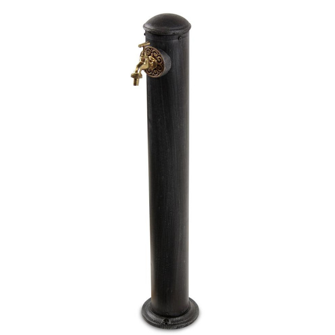 Gartenbrunnen Metall Grau 17.5x17.5x91cm