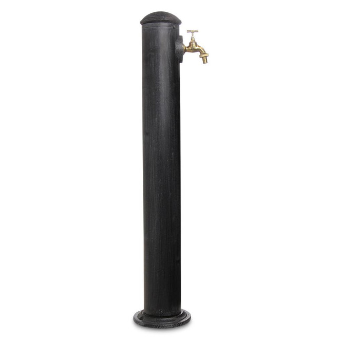 Gartenbrunnen Metall Grau 17.5x17.5x91cm