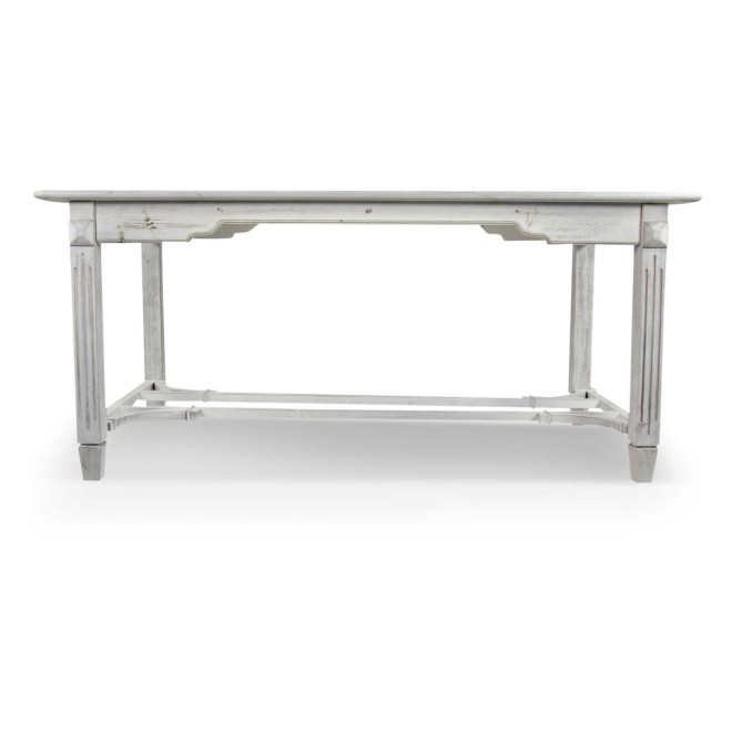 Table Bois Cerusé Blanc 180x90.5x81.5cm