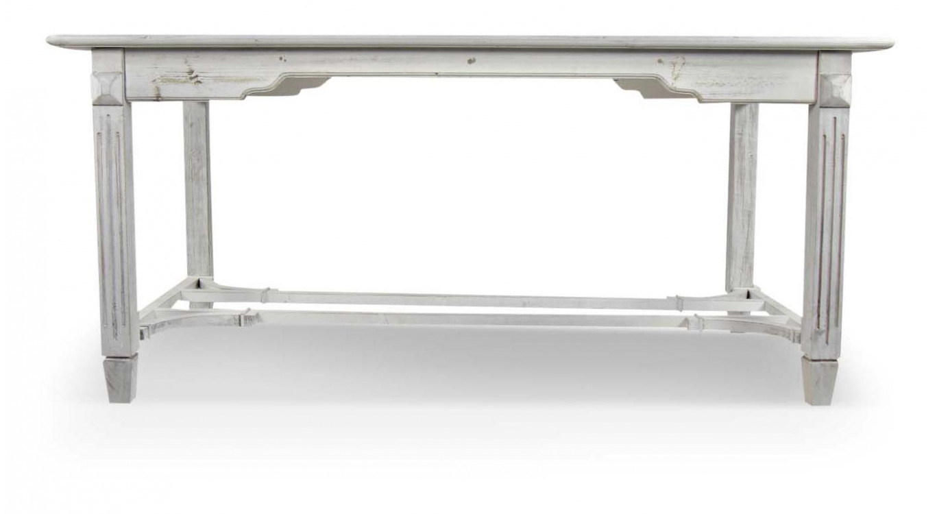 Holztisch Cerusé Weiß 180x90.5x81.5cm