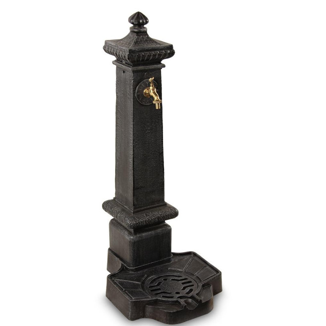 Gartenbrunnen Aluminium Grau 38x47x99cm