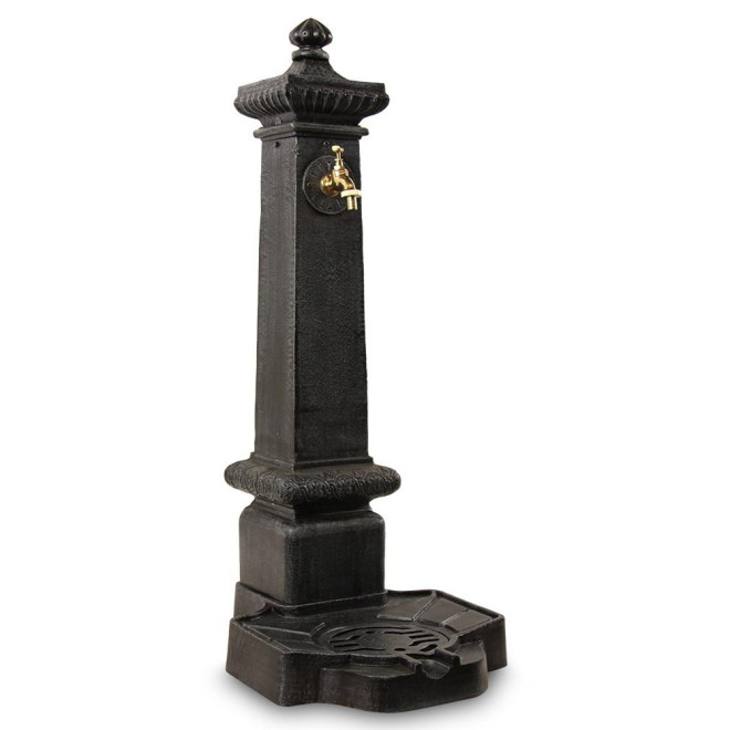 Gartenbrunnen Aluminium Grau 38x47x99cm