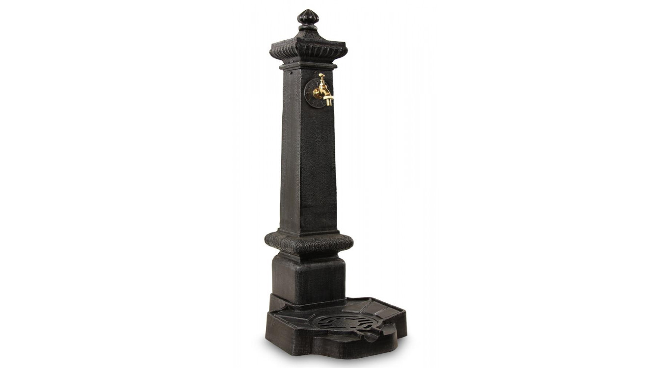 Gartenbrunnen Aluminium Grau 38x47x99cm