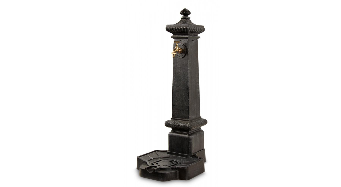 Gartenbrunnen Aluminium Grau 38x47x99cm