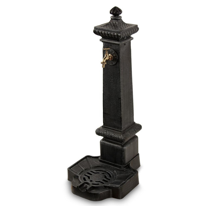 Gartenbrunnen Aluminium Grau 38x47x99cm