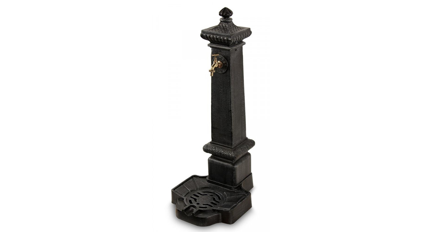 Gartenbrunnen Aluminium Grau 38x47x99cm