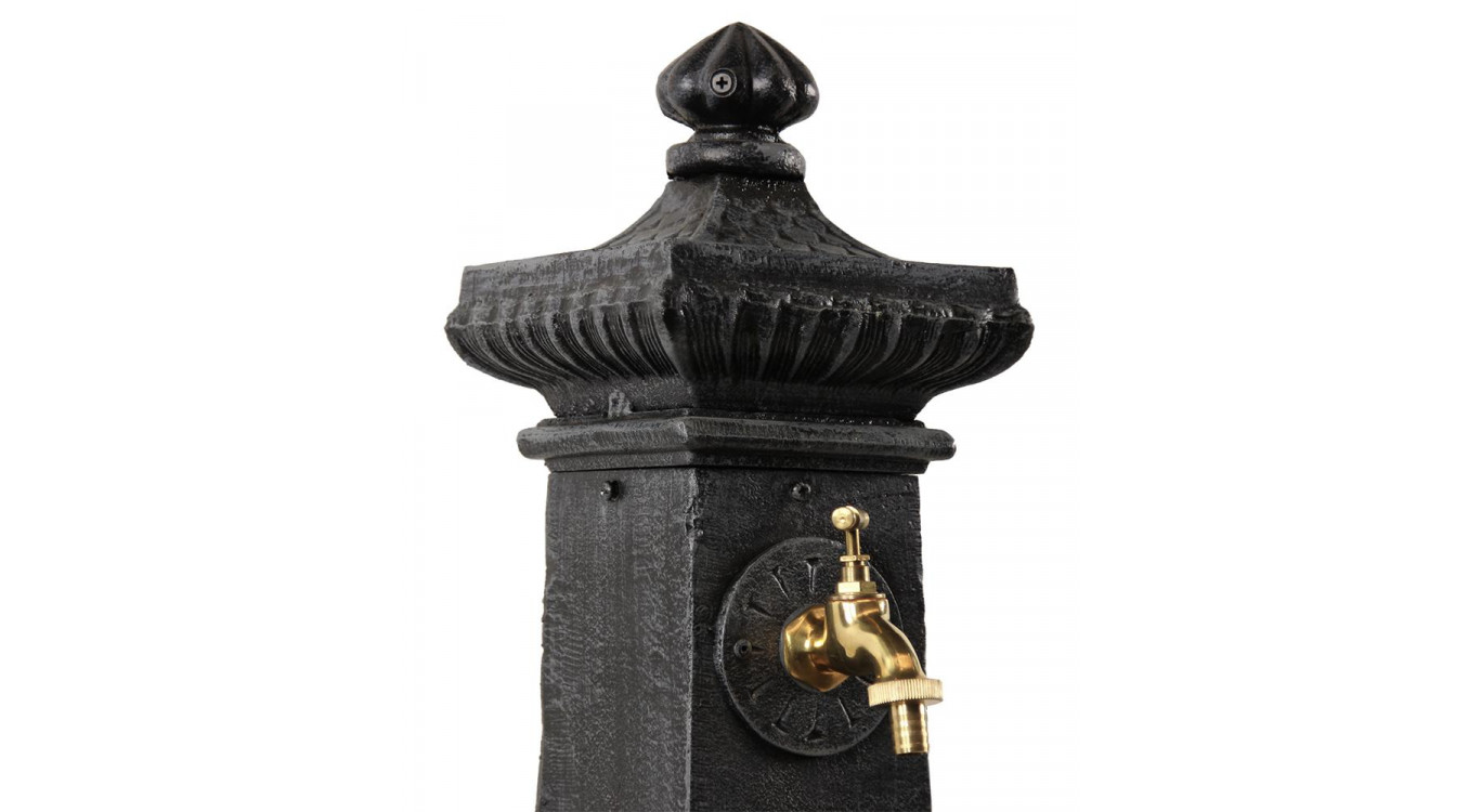 Gartenbrunnen Aluminium Grau 38x47x99cm