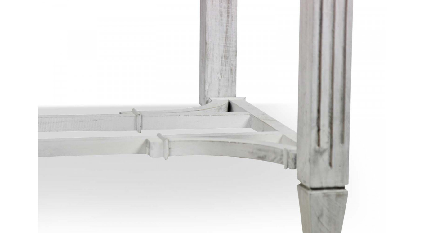 Holztisch Cerusé Weiß 180x90.5x81.5cm
