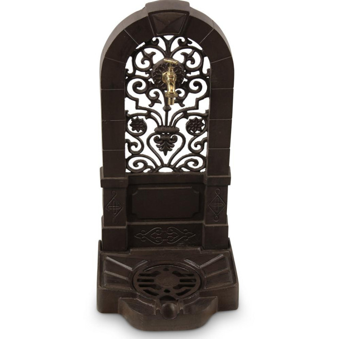 Fontaine de Jardin Fonte Marron 35.5x31x74.5cm