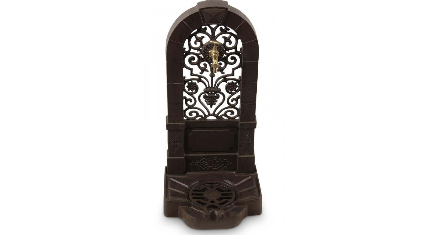 Gartenbrunnen Gusseisen Braun 35.5x31x74.5cm