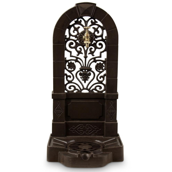 Fontaine de Jardin Fonte Marron 35.5x31x74.5cm