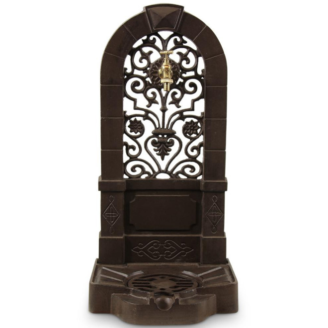 Fontaine de Jardin Fonte Marron 35.5x31x74.5cm