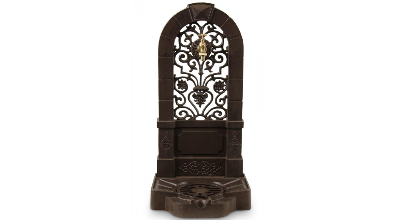Gartenbrunnen Gusseisen Braun 35.5x31x74.5cm