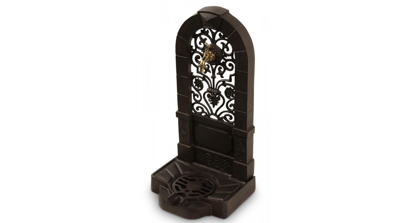 Gartenbrunnen Gusseisen Braun 35.5x31x74.5cm