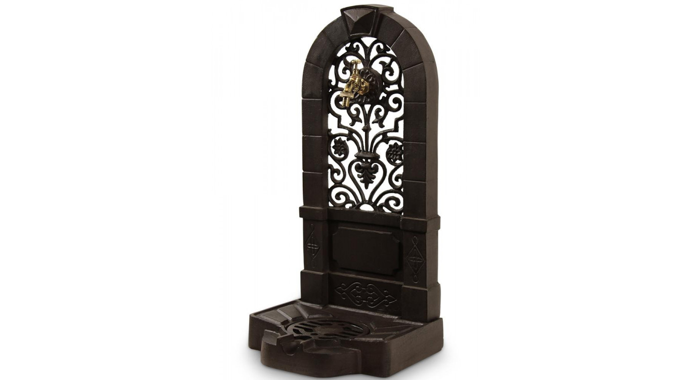 Gartenbrunnen Gusseisen Braun 35.5x31x74.5cm