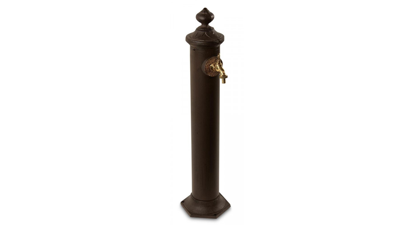 Gartenbrunnen Metall Braun 21x18.5x83cm