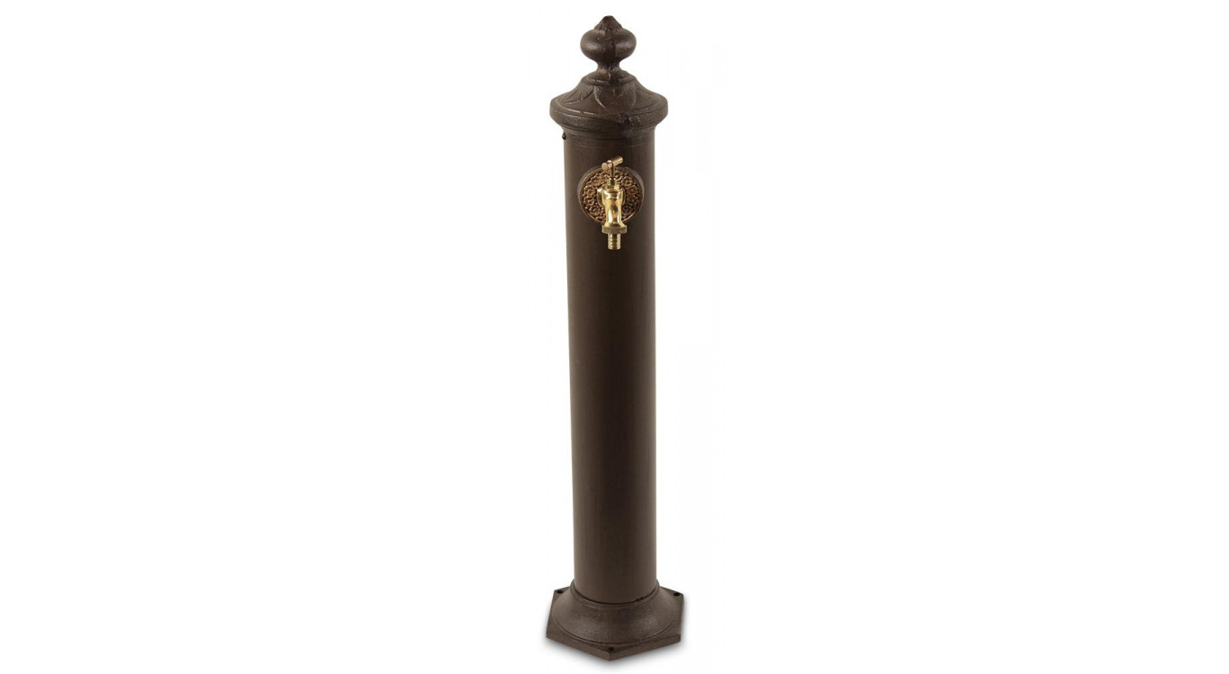 Gartenbrunnen Metall Braun 21x18.5x83cm