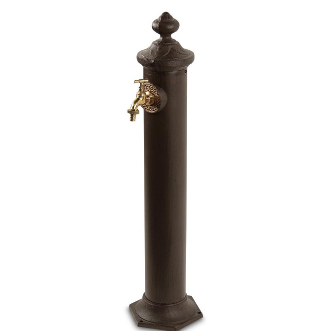 Gartenbrunnen Metall Braun 21x18.5x83cm