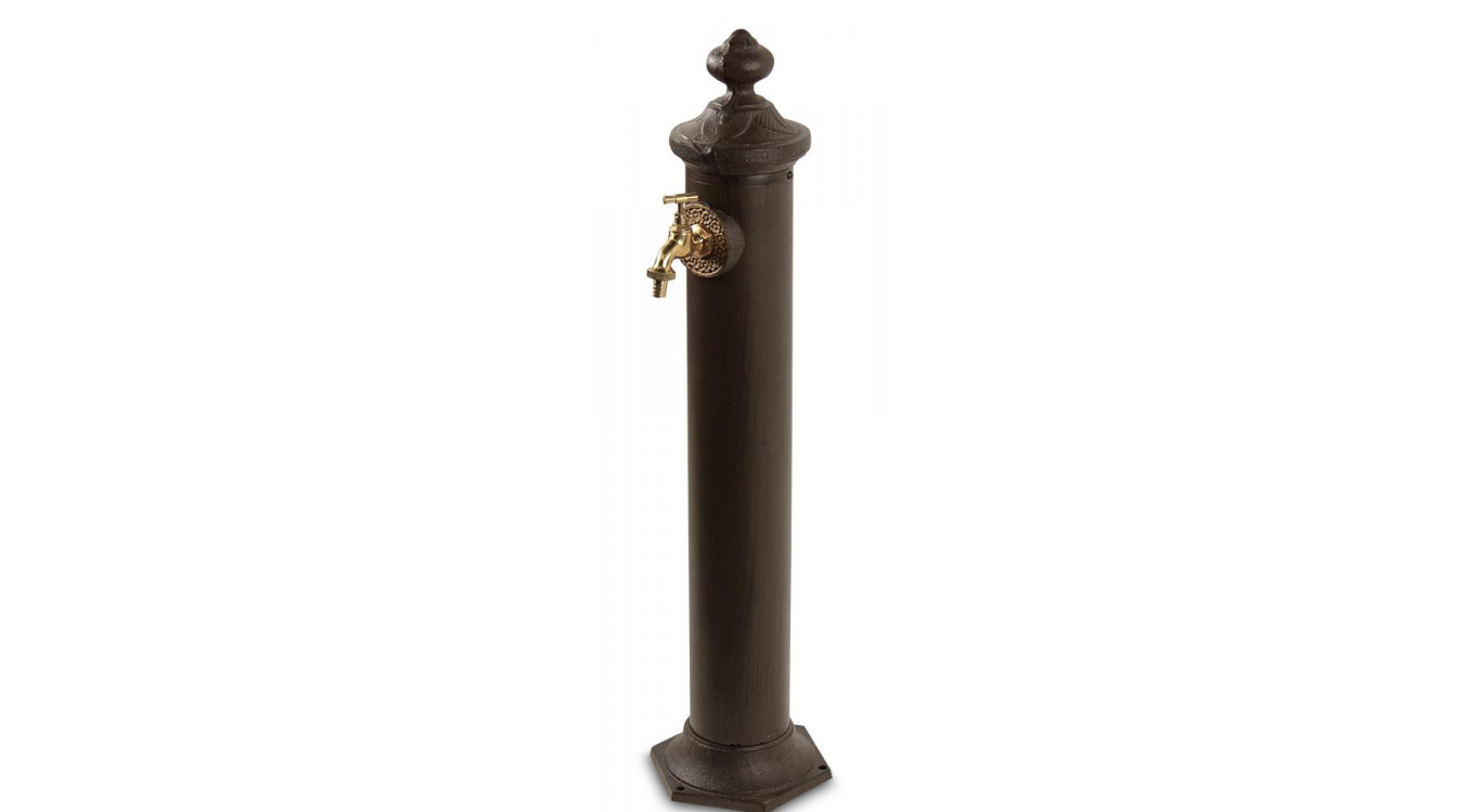 Gartenbrunnen Metall Braun 21x18.5x83cm