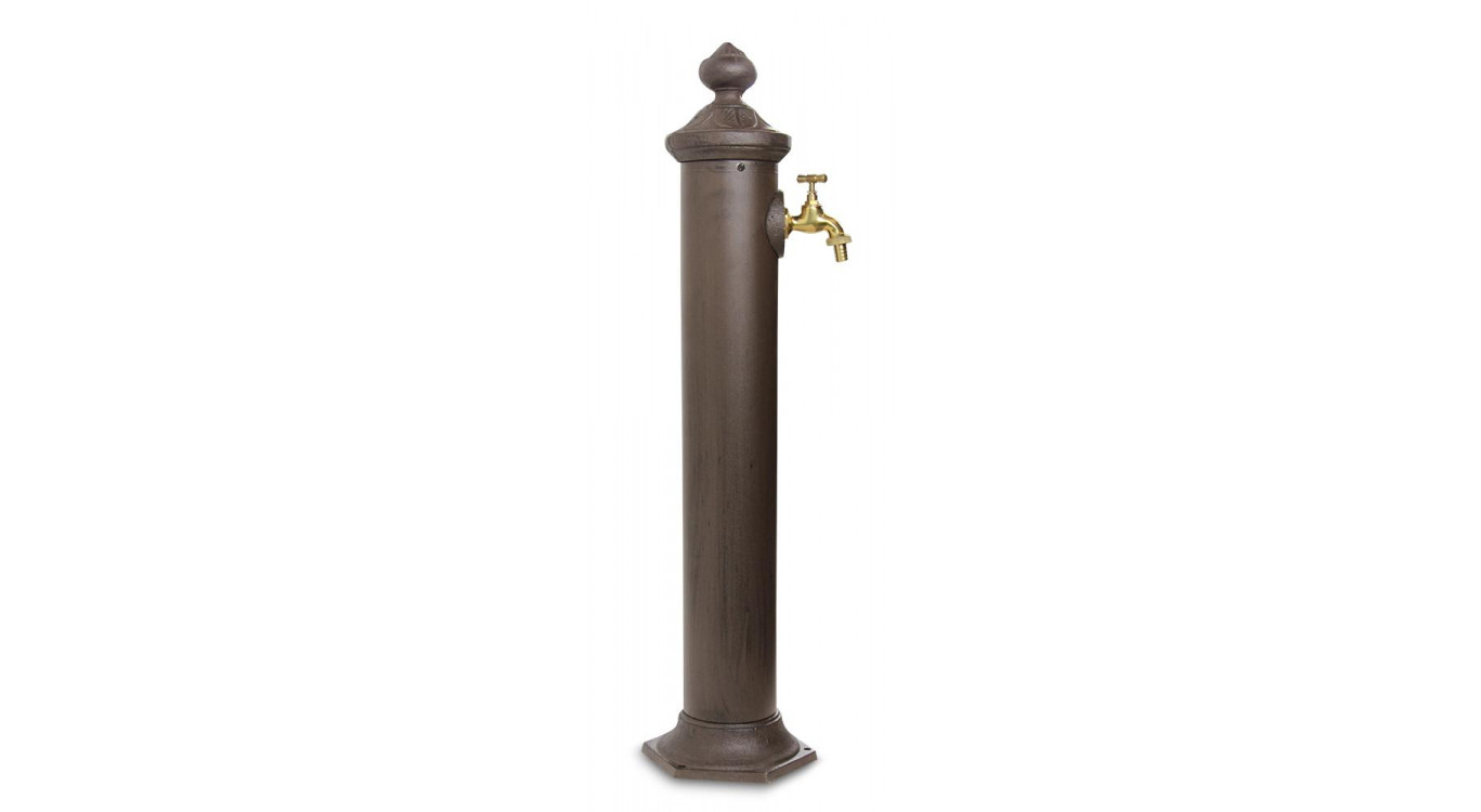 Gartenbrunnen Metall Braun 21x18.5x83cm