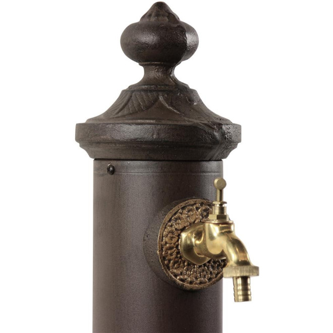 Gartenbrunnen Metall Braun 21x18.5x83cm