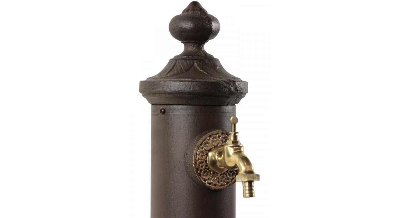 Gartenbrunnen Metall Braun 21x18.5x83cm