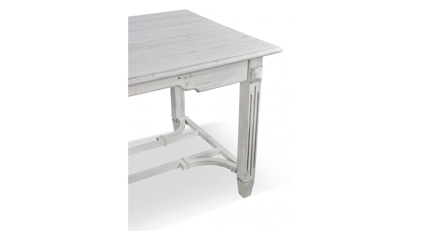 Holztisch Cerusé Weiß 180x90.5x81.5cm