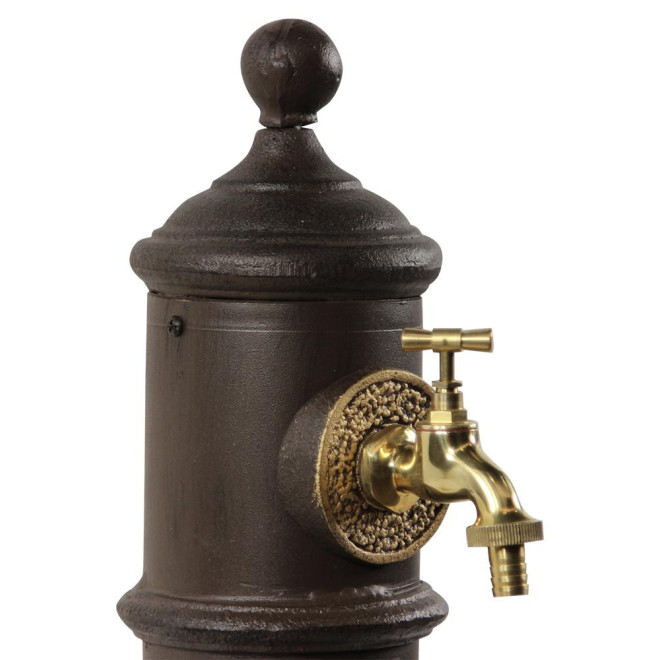 Fontaine de Jardin Aluminium, Métal Marron 29x33.5x72cm
