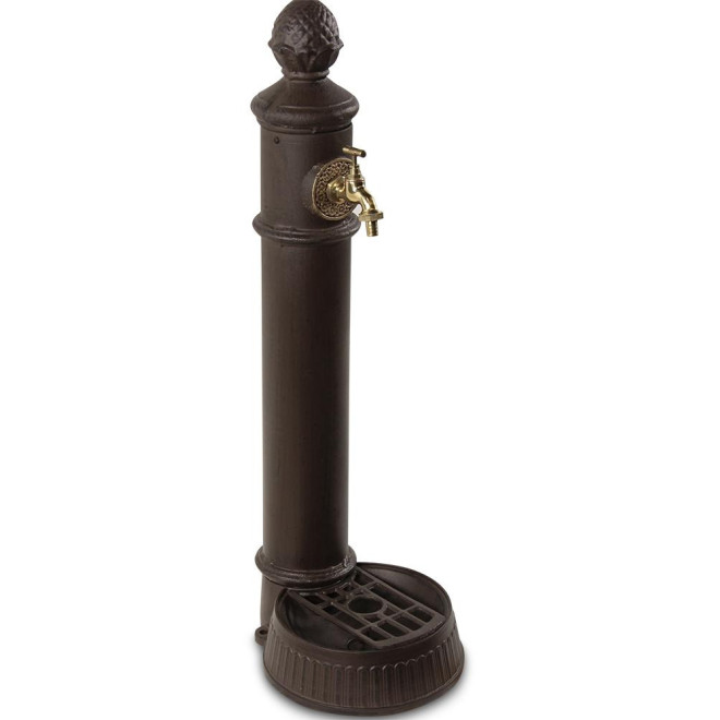 Gartenbrunnen Aluminium, Metall Braun 26x32x84cm