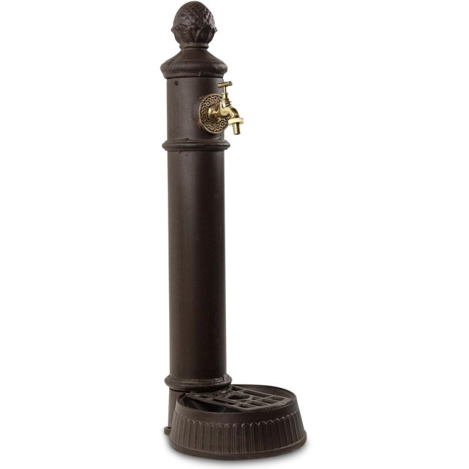 Gartenbrunnen Aluminium, Metall Braun 26x32x84cm