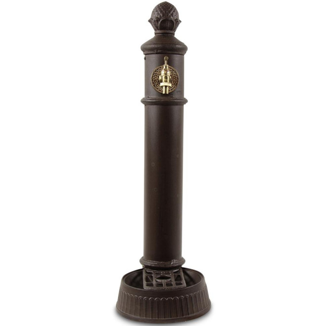 Gartenbrunnen Aluminium, Metall Braun 26x32x84cm