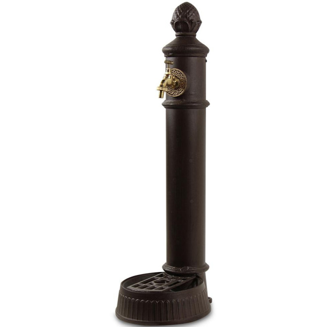 Gartenbrunnen Aluminium, Metall Braun 26x32x84cm