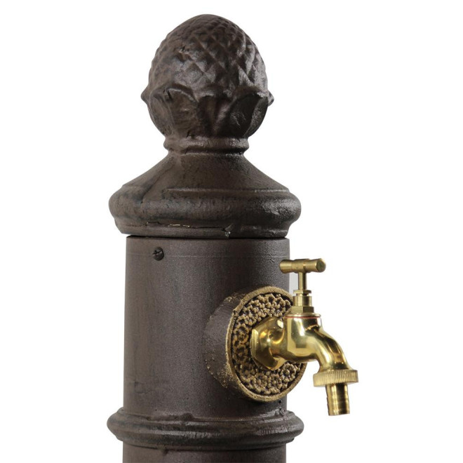 Gartenbrunnen Aluminium, Metall Braun 26x32x84cm
