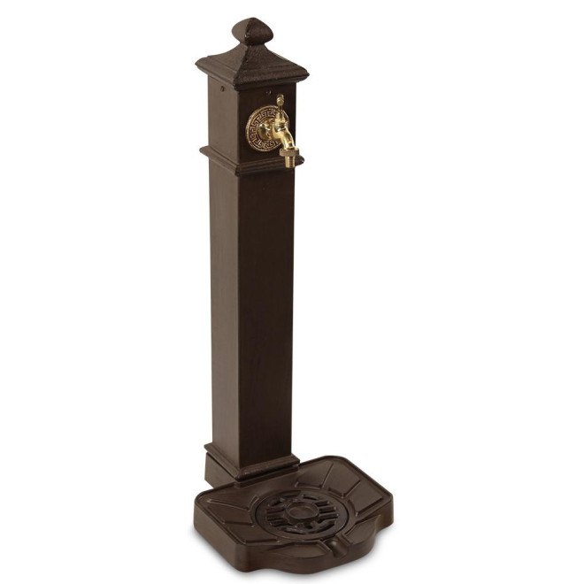 Fontaine de Jardin Aluminium, Métal Marron 33x29x80cm