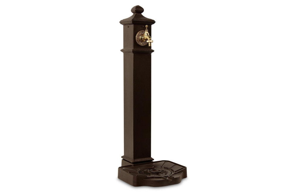 Fontaine de Jardin Aluminium, Métal Marron 33x29x80cm