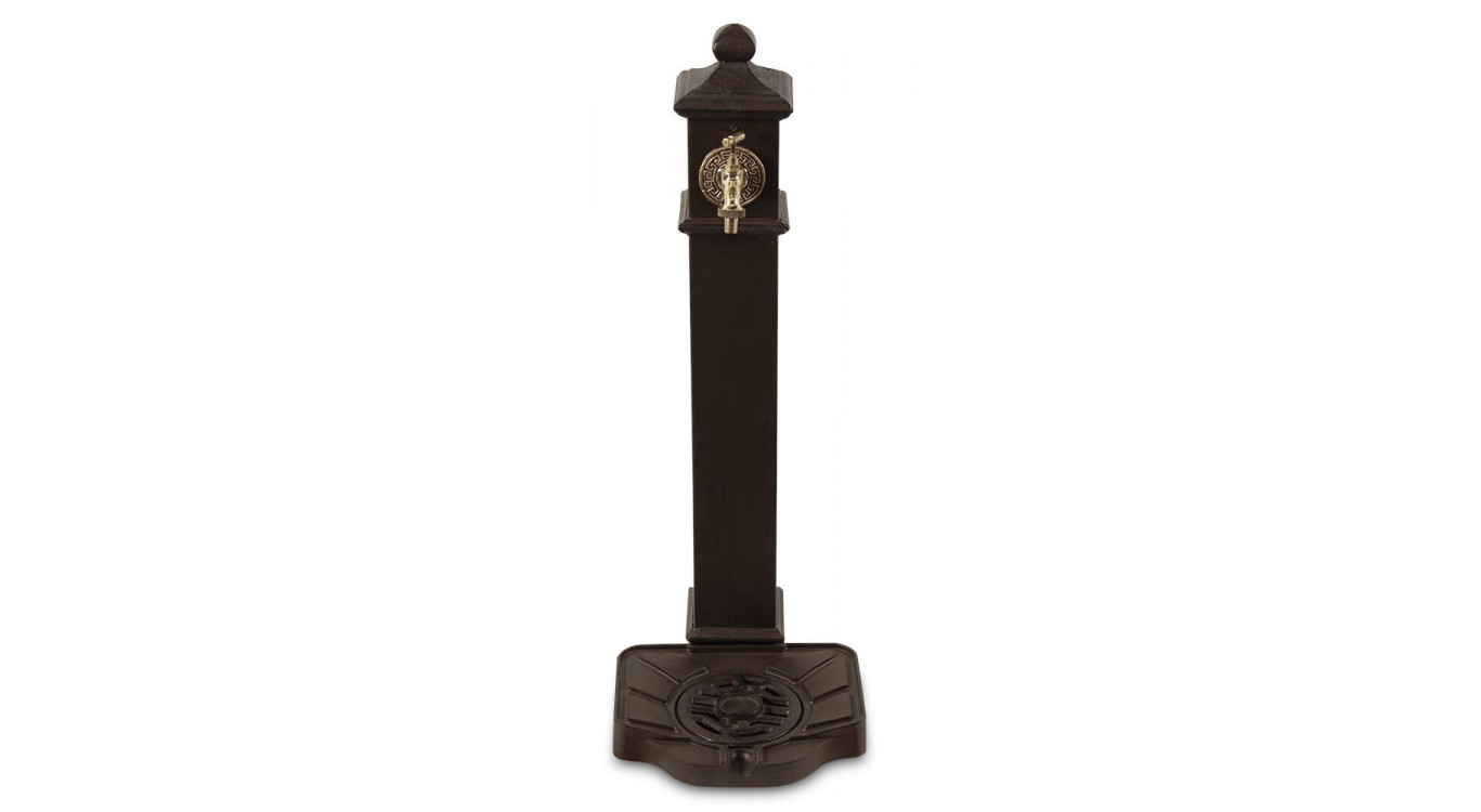 Gartenbrunnen Aluminium, Metall Braun 33x29x80cm