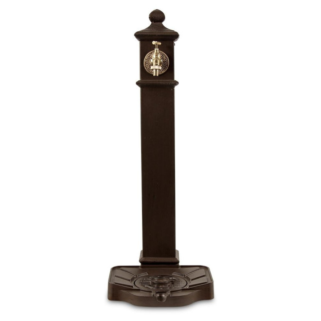 Fontaine de Jardin Aluminium, Métal Marron 33x29x80cm