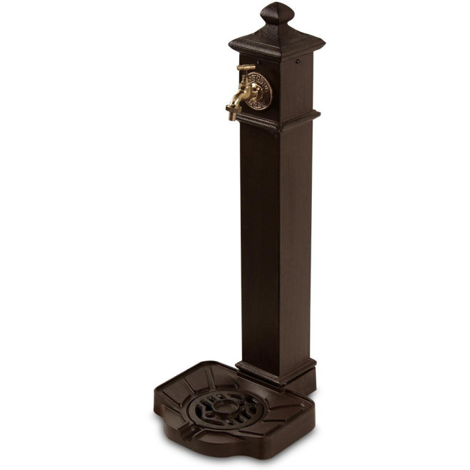 Gartenbrunnen Aluminium, Metall Braun 33x29x80cm