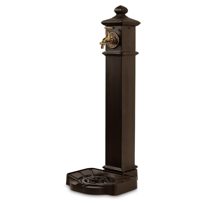 Gartenbrunnen Aluminium, Metall Braun 33x29x80cm