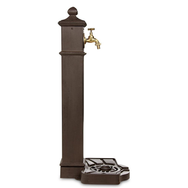 Gartenbrunnen Aluminium, Metall Braun 33x29x80cm