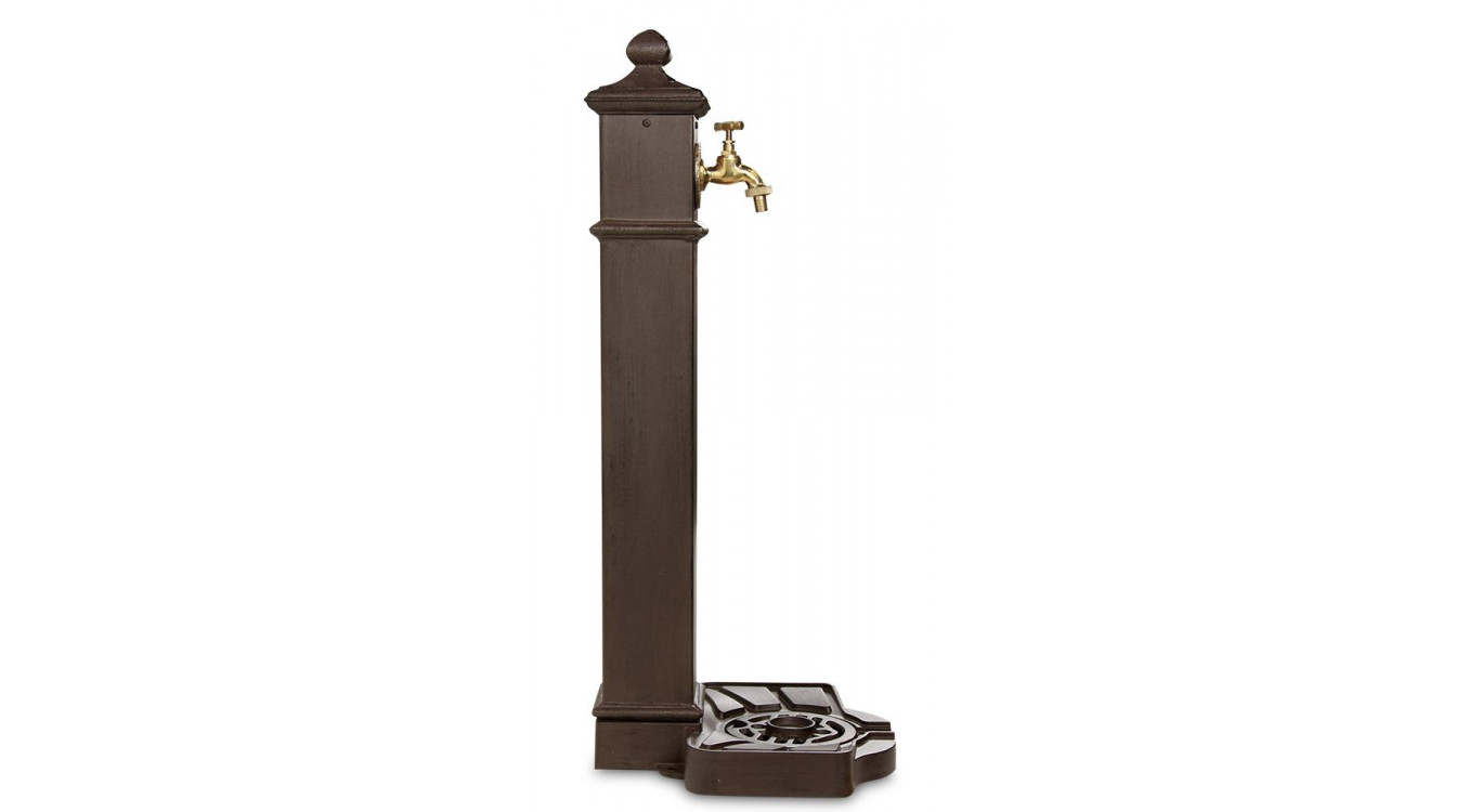 Gartenbrunnen Aluminium, Metall Braun 33x29x80cm