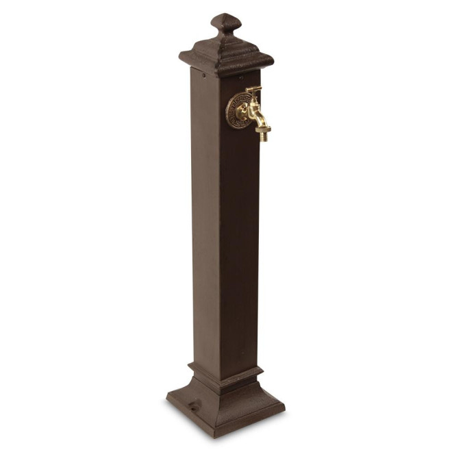 Fontaine de Jardin Métal Marron 18.5x18.5x85.5cm