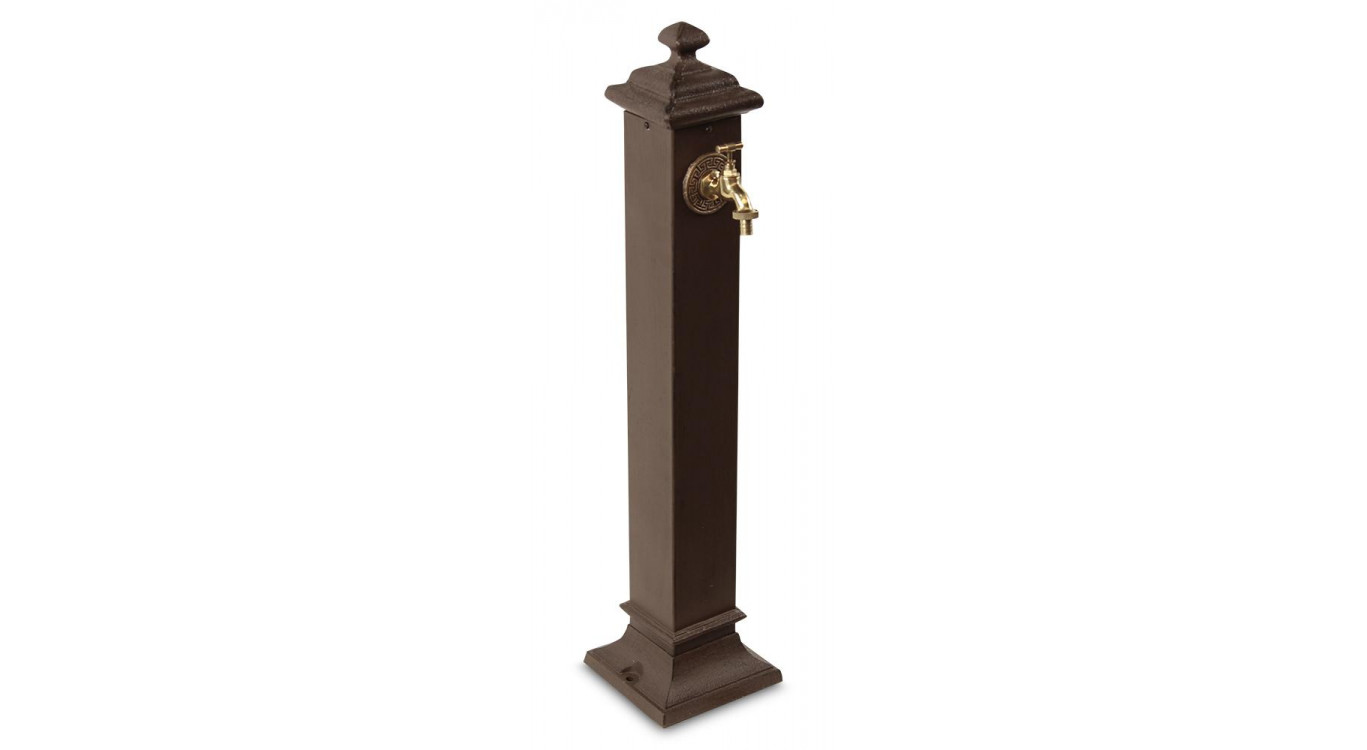 Gartenbrunnen Metall Braun 18.5x18.5x85.5cm