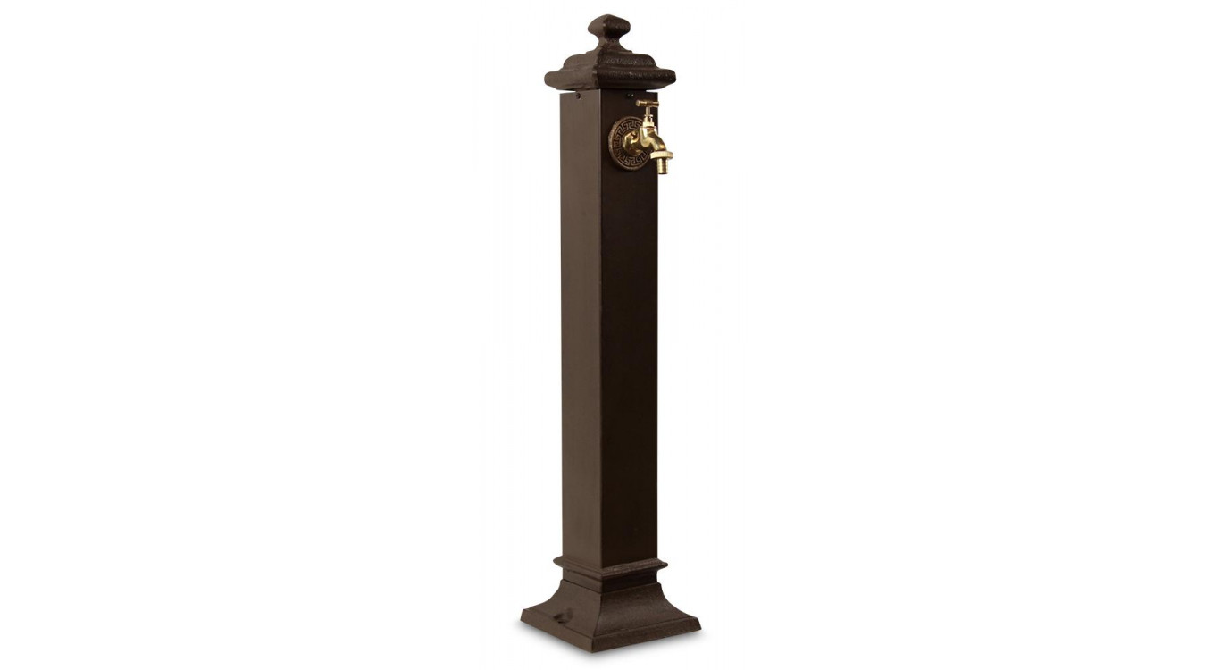 Gartenbrunnen Metall Braun 18.5x18.5x85.5cm